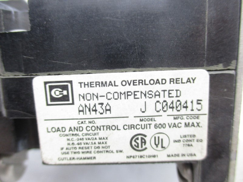 CUTLER HAMMER AN43A 600VAC NSNP