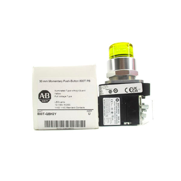 ALLEN BRADLEY 800T-QBH2Y SER. U 12-130VAC/DC (WH) NSMP