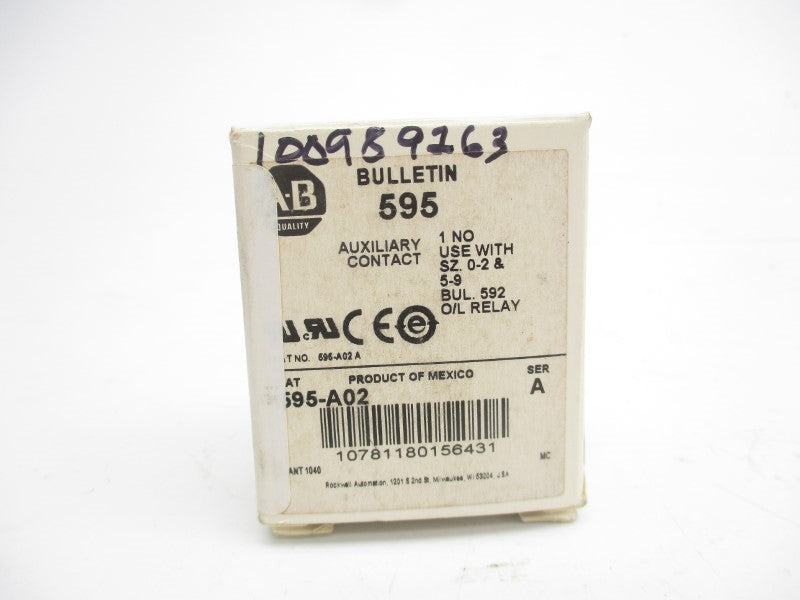 ALLEN BRADLEY 592-A02 SER. A (WH) NSMP