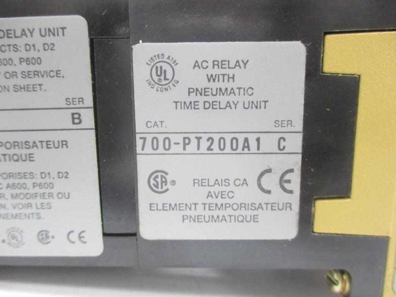 ALLEN BRADLEY 700-PT200A1 SER. C 110/115-120V NSNP