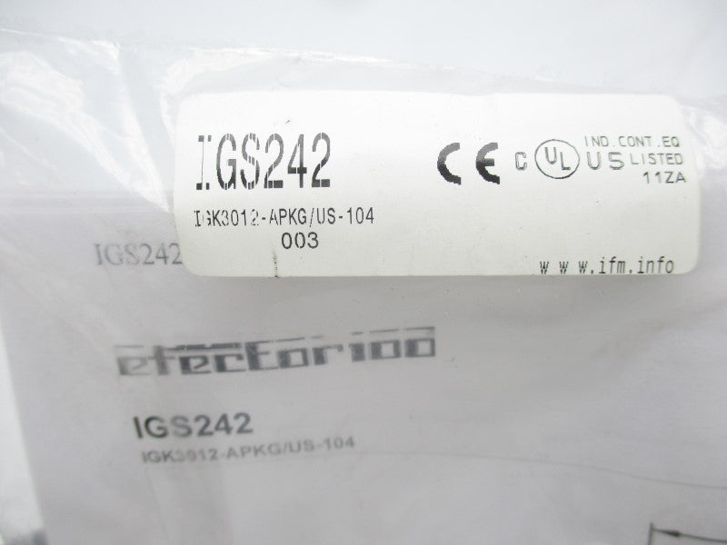 IFM EFECTOR IGS242 IGK3012-APKG/US-104 NSMP