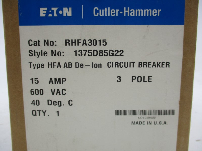 EATON RHFA3015 600VAC 15A NSFS