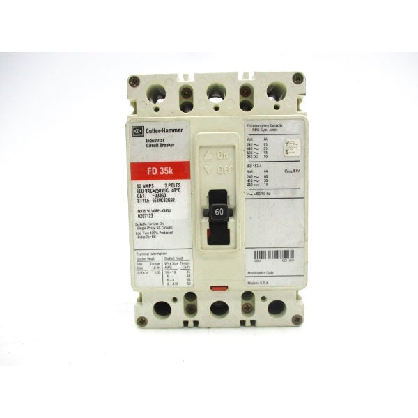 CUTLER HAMMER FD3060 600VAC 60A NSNP