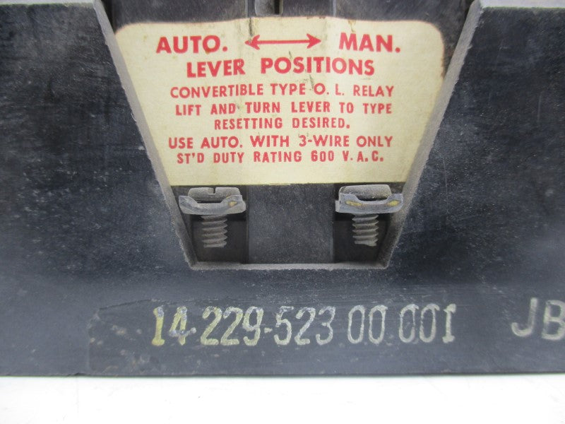 ARROW HART 14-229-523-00-001 600VAC NSNP