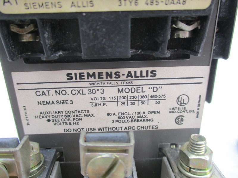SIEMENS CXL3013AA8 110/120V NSNP