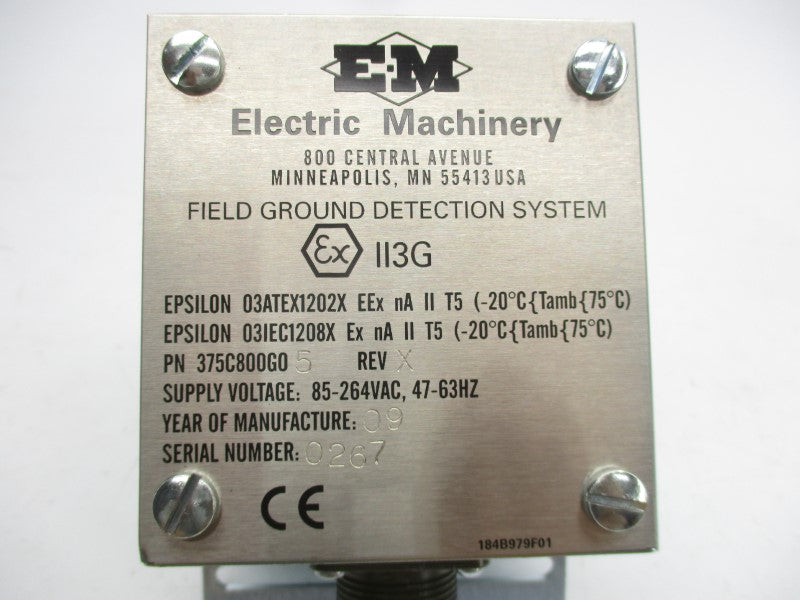 ELECTRIC MACHINERY 375C800G05 85-264VAC REV. X NSNP