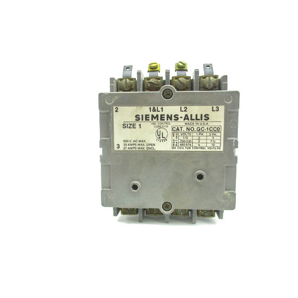 SIEMENS GC-1CC0 115V 30A UNMP