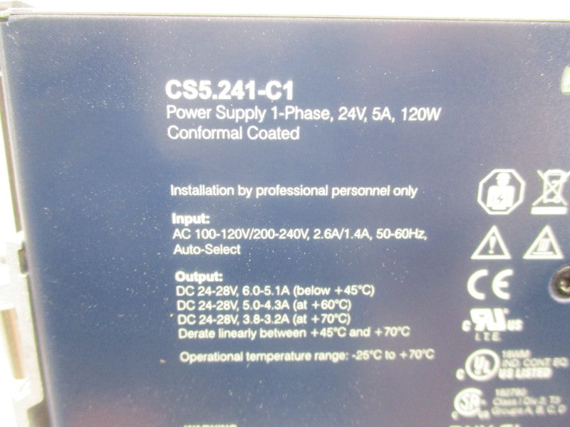 PULS CS5.241-C1 100-120/200-240VAC 1.4/2.6A NSMP