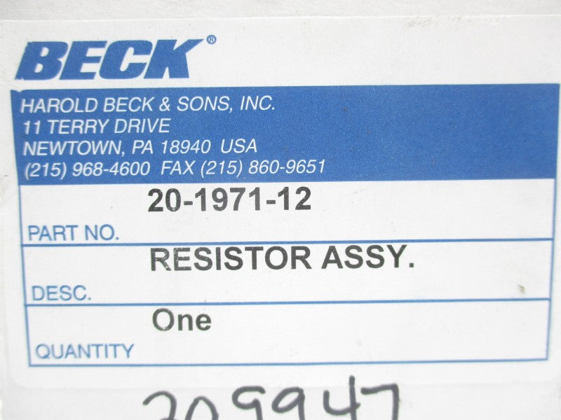 BECK 20-1971-12 NSMP