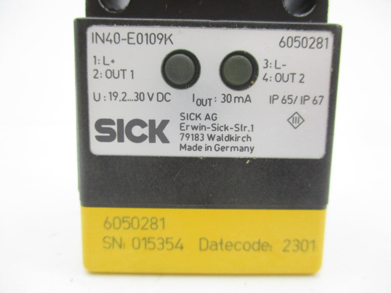 SICK IN40-E0109K 6050281 19.2-30VDC NSNP