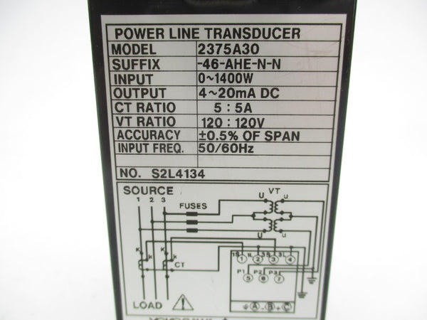 YOKOGAWA 2375A30-46-AHE-N-N 120V 5A NSMP