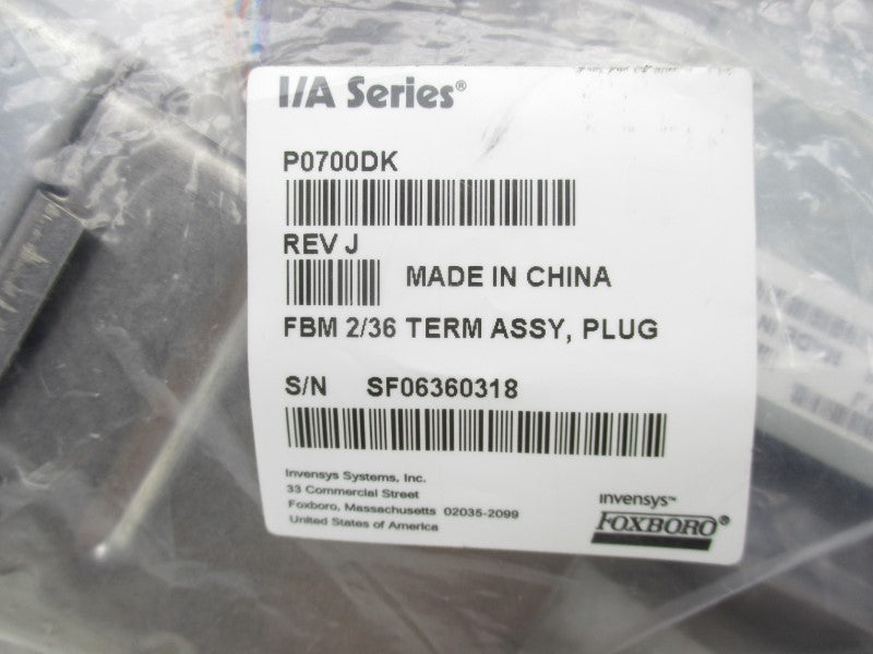 FOXBORO P0700DK REV. J NSMP