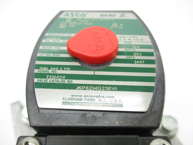 ASCO JKP8214G236VI 120V 3/4" NSMP