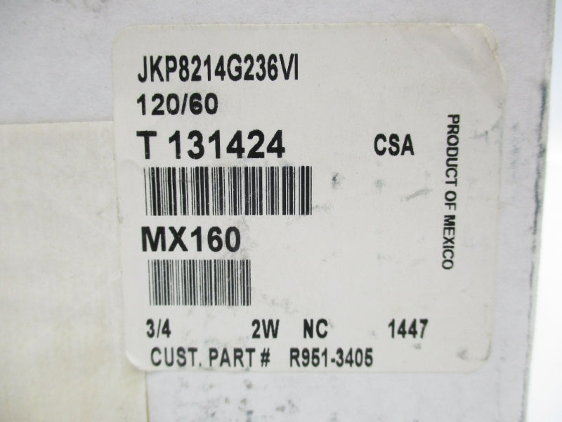 ASCO JKP8214G236VI 120V 3/4" NSMP