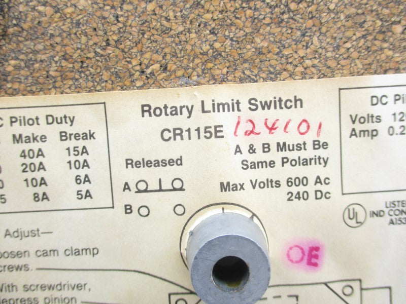 GENERAL ELECTRIC CR115E124101 600V NSMP