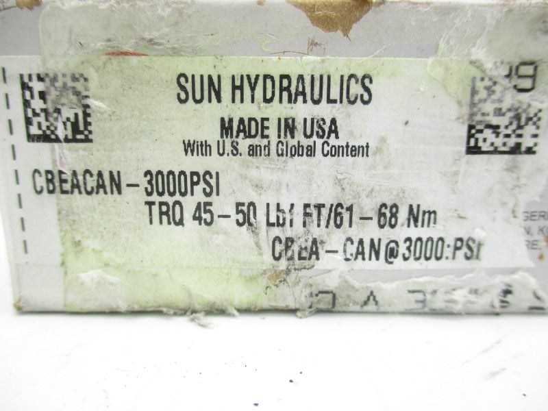 SUN HYDRAULICS CBEACAN 3000PSI NSMP