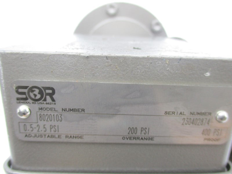 SOR 8020103 0.5-2.5PSI NSNP
