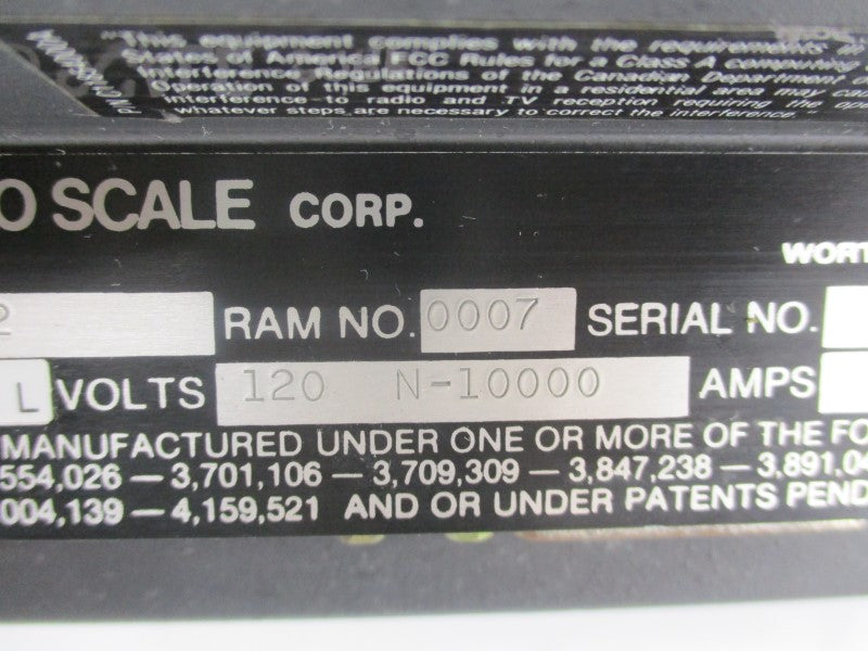 TOLEDO SCALE 8142 120V .23A UNMP