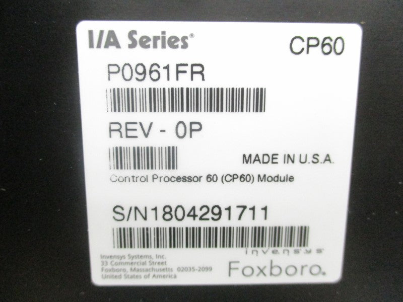 FOXBORO P0961FR REV. 0P NSMP