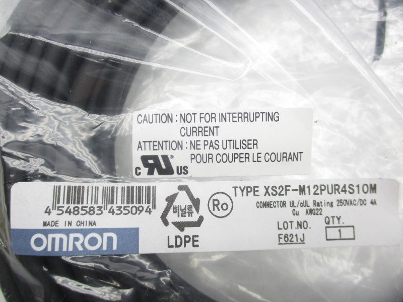 OMRON XS2F-M12PUR4S10M 250VAC/DC 4A NSMP