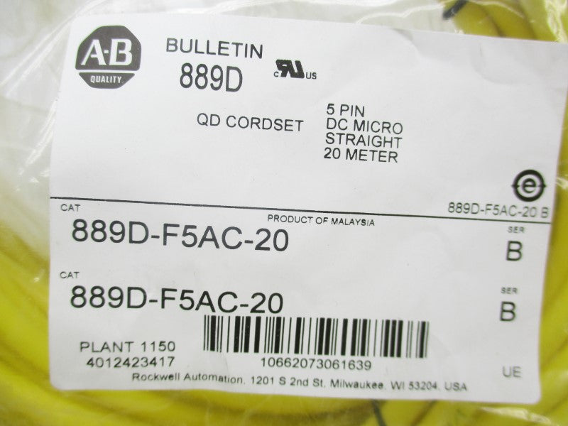 ALLEN BRADLEY 889D-F5AC-20 SER. B 250V 4A NSMP