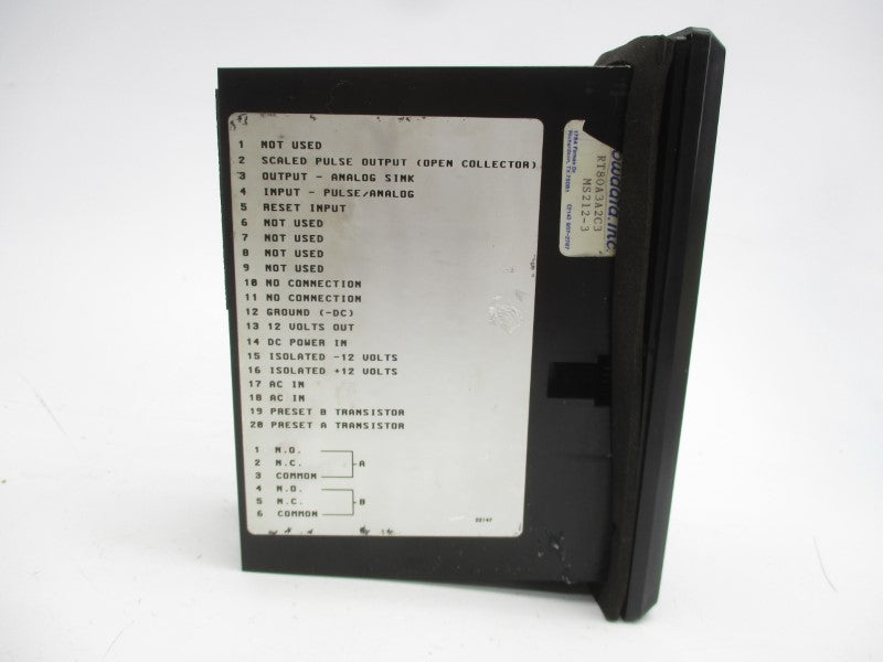FLOWDATA RT80A3A2C3 MS212-3 RT8000 12V UNMP