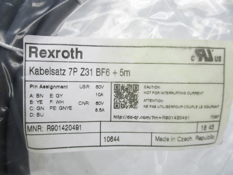 REXROTH 7PZ31-BF6+5M R901420491 60V 10A NSMP