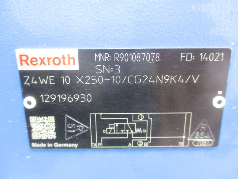 REXROTH Z4WE10X250-10/CG24N9K4/V R901087078 NSNP