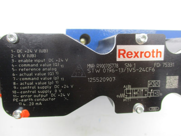 REXROTH STW0196-13/1V5-24CF6 R900705778 24VDC NSNP