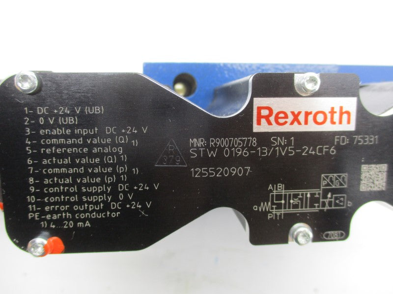 REXROTH STW0196-13/1V5-24CF6 R900705778 24VDC NSNP