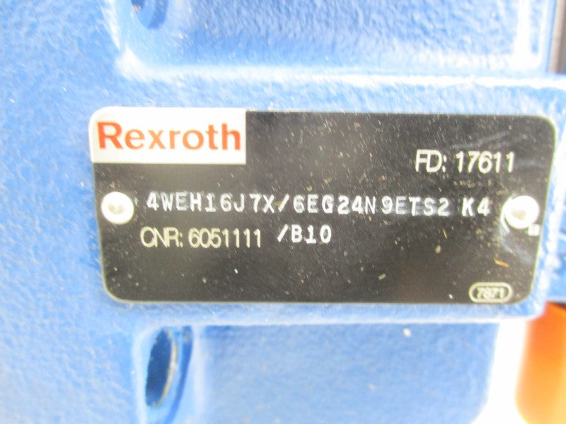 REXROTH 4WEH16J7X/6EG24N9ETS2K4 24VDC 1.25A NSNP