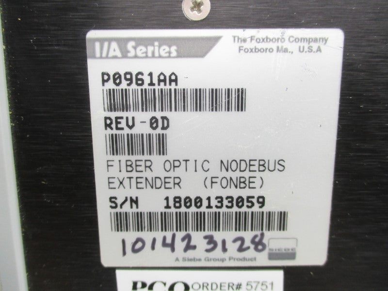 FOXBORO P0961AA REV. 0D NSNP