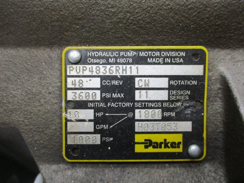 PARKER PVP4836RH11 3600PSI UNMP