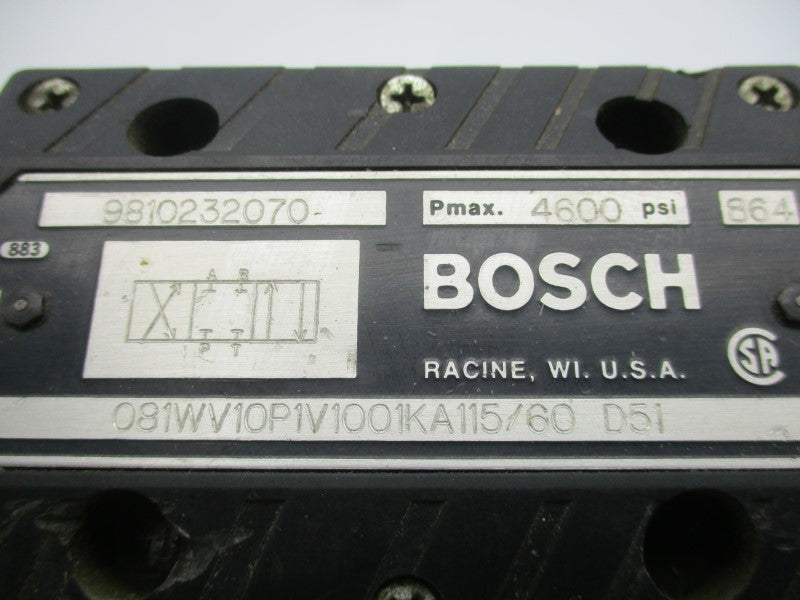 BOSCH 081WV10P1V1001KA115/60D51 9810232070 110/115V 4600PSI UNMP