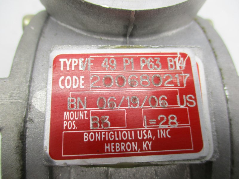 BONFIGLIOLI VF49PIP63B14 NSNP