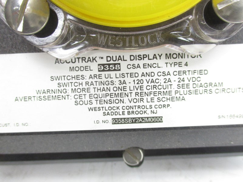 WESTLOCK 9358SBY2A2M0600 120VAC 3A NSNP