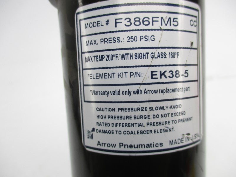 ARROW F386FM5 250PSI UNMP