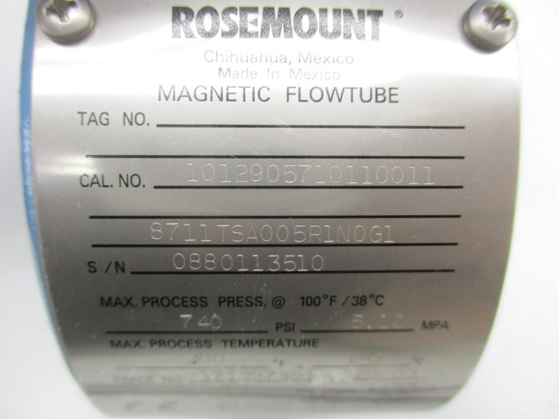 ROSEMOUNT 8711TSA005R1N0G1 1012905710110011 740PSI NSNP