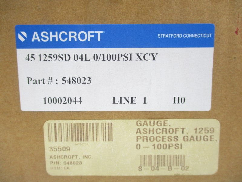 ASHCROFT 451259SD04L0/100PSIXCY 548023 0/100PSI NSMP