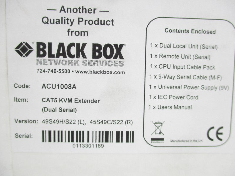 BLACK BOX ACU1008A NSMP