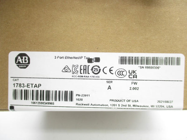 ALLEN BRADLEY 1783-ETAP SER. A F.W 2.002 DATE: 2021 NSFS