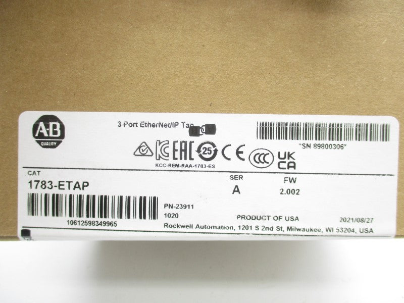 ALLEN BRADLEY 1783-ETAP SER. A F.W 2.002 DATE: 2021 NSFS