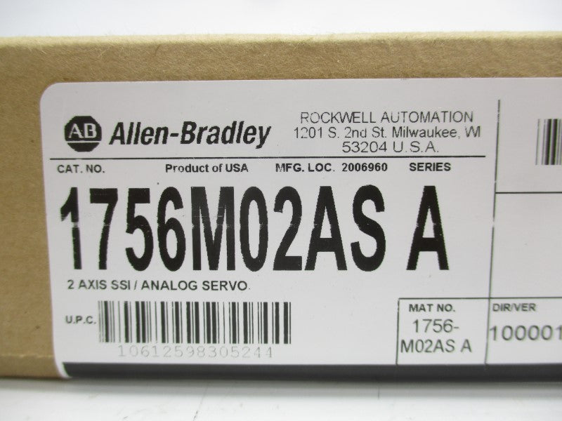 ALLEN BREADLEY 1756-M02AS SER. A F/W 20.001 NSFS