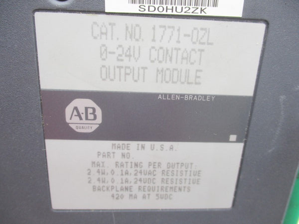ALLEN BRADLEY 1771-OZL 0-24V REMAN