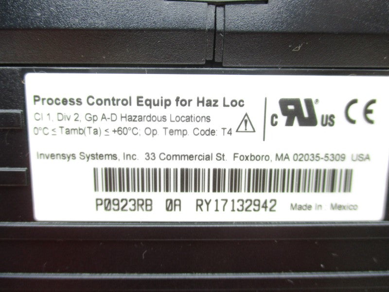 INVENSYS P0923RB TAA02 NSNP