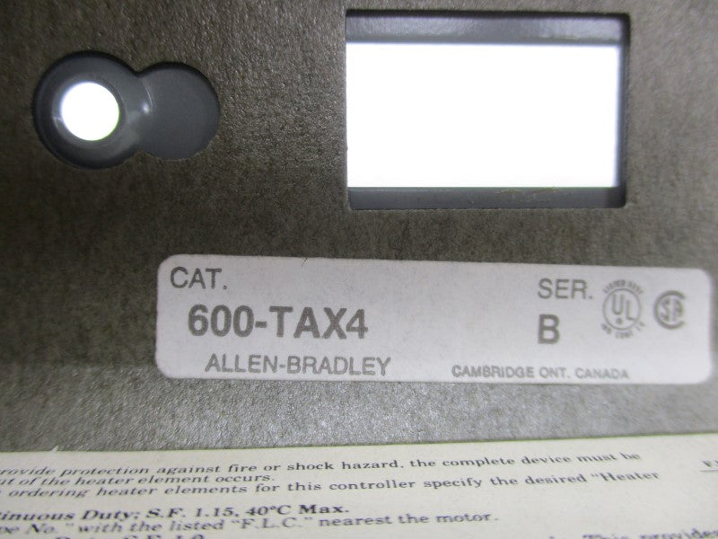 ALLEN BRADLEY 600-TAX4 SER. B 240V (BK/YL) NSMP