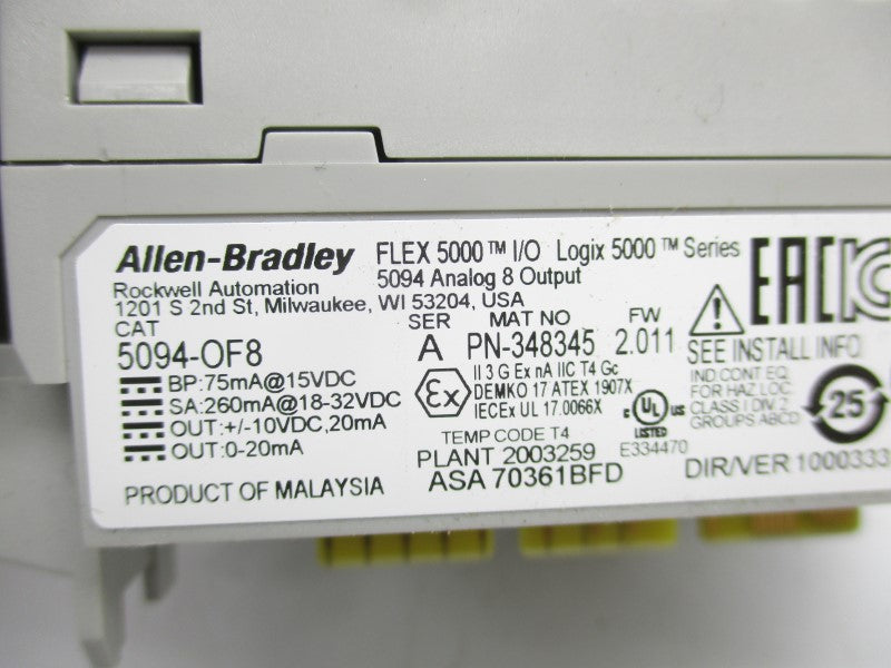 ALLEN BRADLEY 5094-OF8 SER. A 18-32VDC NSMP