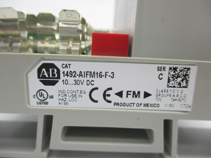 ALLEN BRADLEY 1492-AIFM16-F-3 SER. C 10-30VDC NSNP