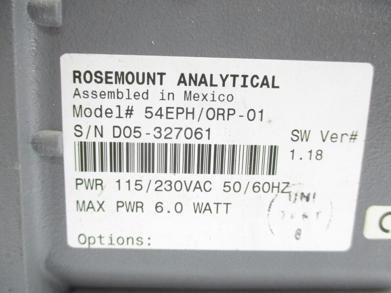 ROSEMOUNT 54EPH/ORP-01 115/230VAC UNMP