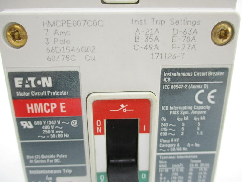 EATON HMCPE007C0C 480VAC 7A NSMP